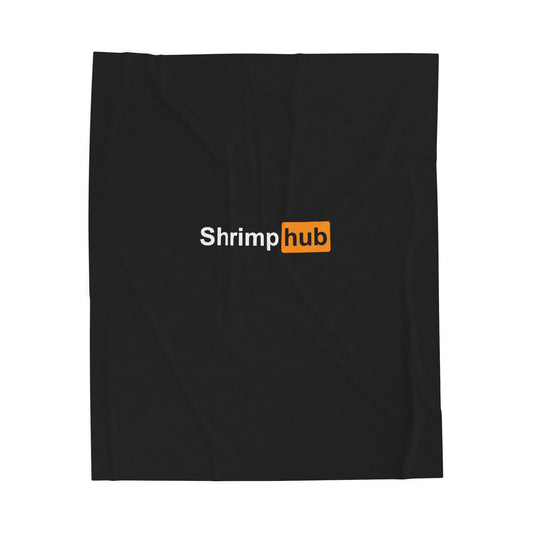 Shrimp Hub Velveteen Plush Blanket